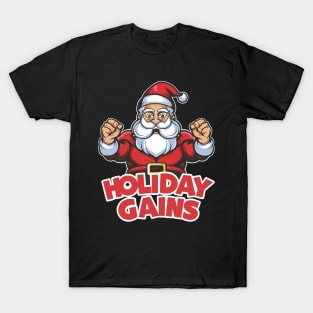 Festive Fitness: Santa’s Holiday Gains T-Shirt